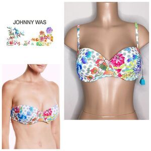 New. Johnny Was floral bikini top. X-Large. Retails $119